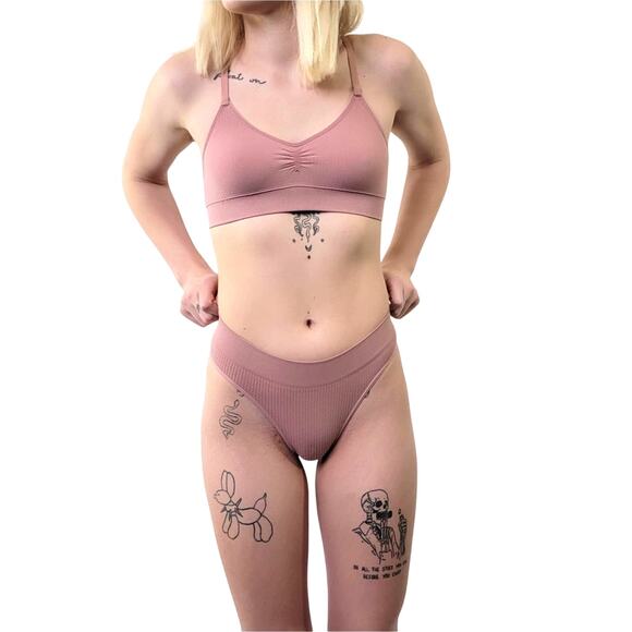 Designer Other - Dusty Pink Plain Lingerie Set - S